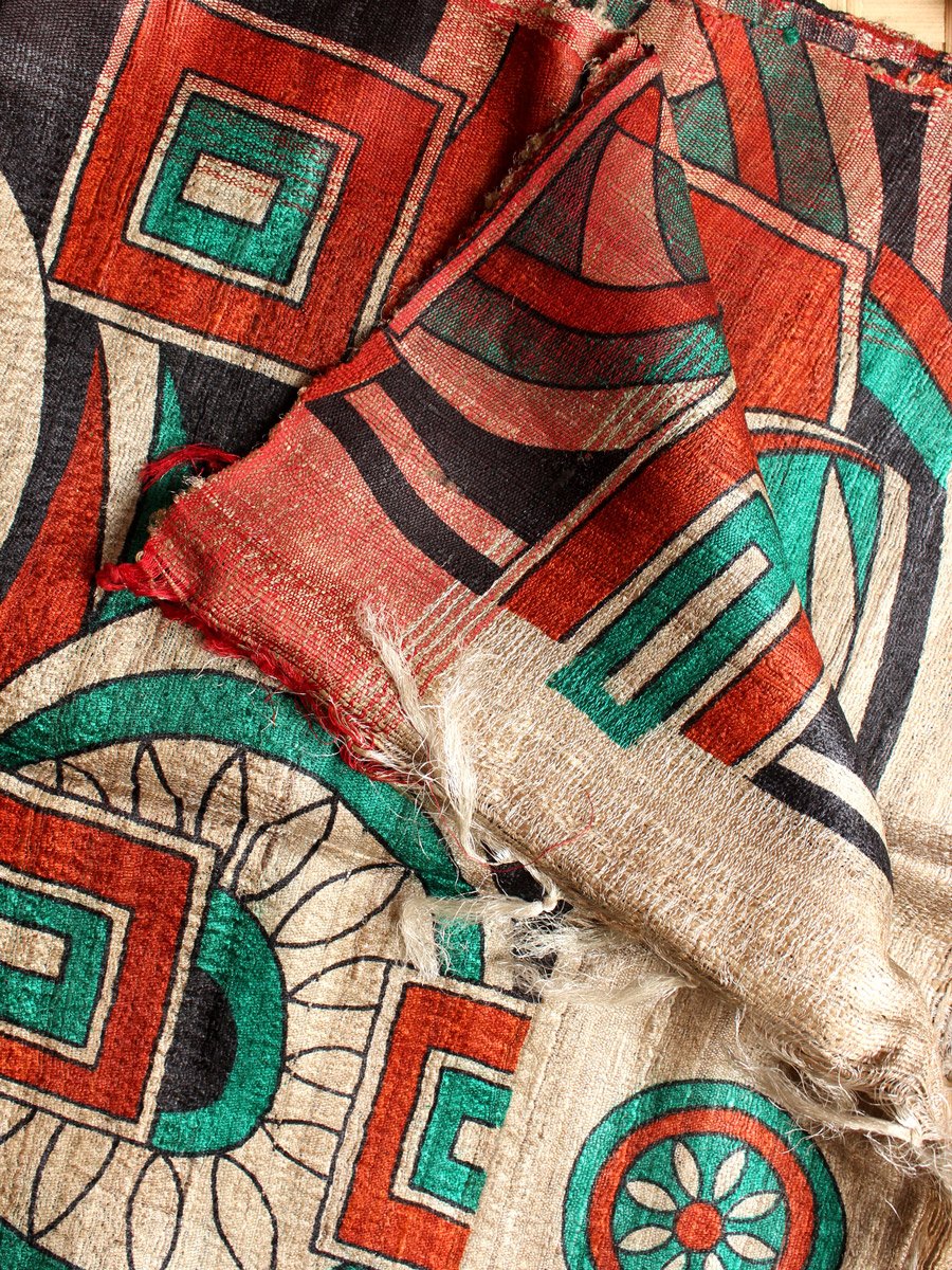 Abstract-printed-ecru,pure-tussar-silk-dupatta Abstract-printed-ecru, pure-tussar-silk-dupatta