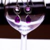 Amythyst-real silver earrings