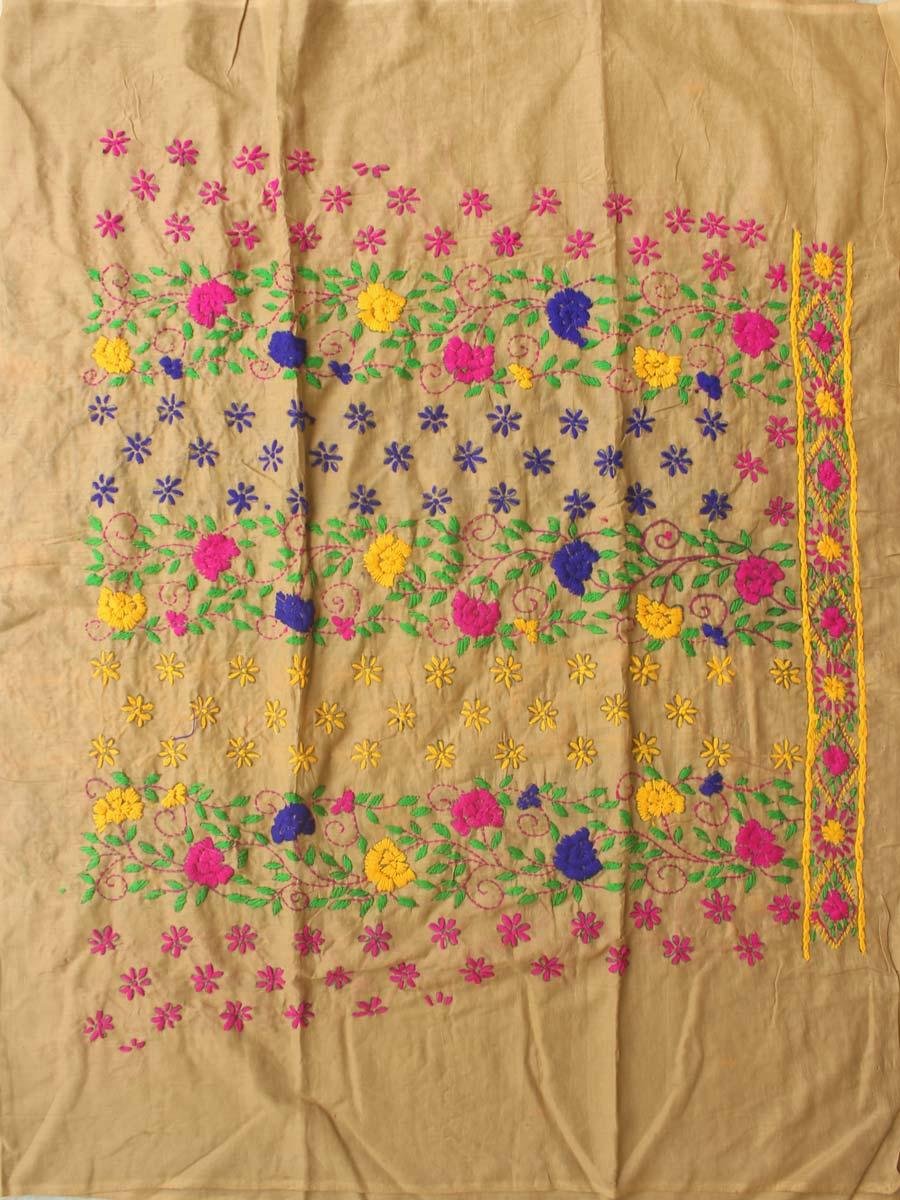 Beige-brown-fulkari-cotton-ladies-punjabi-pant