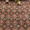 Black-red-yellow--block-printed-cotton-kurta-fabric