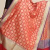 Blue-Border,-Red-Banarasi-Dupatta