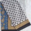 Blue-and-brown-block-print-mul-cotton-saree.-Shilphaat