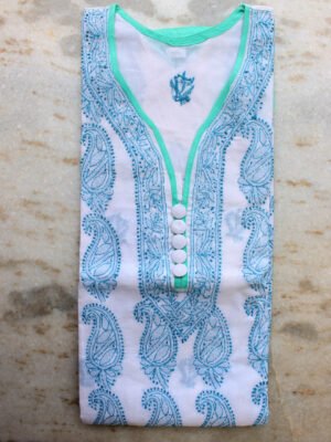 Blue-and-white-chikankari-ladies-kurta