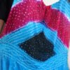 Blue-black-and-magenta-polysilk-bandhani-dupatta
