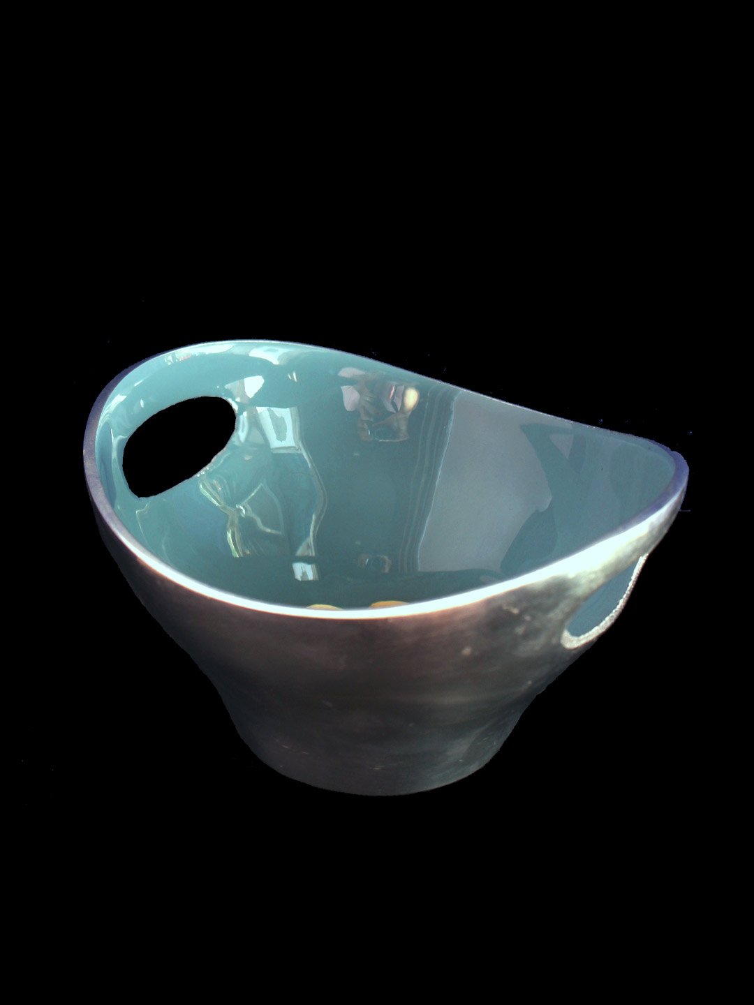 Blue-enamelled-metal-serving-bowl