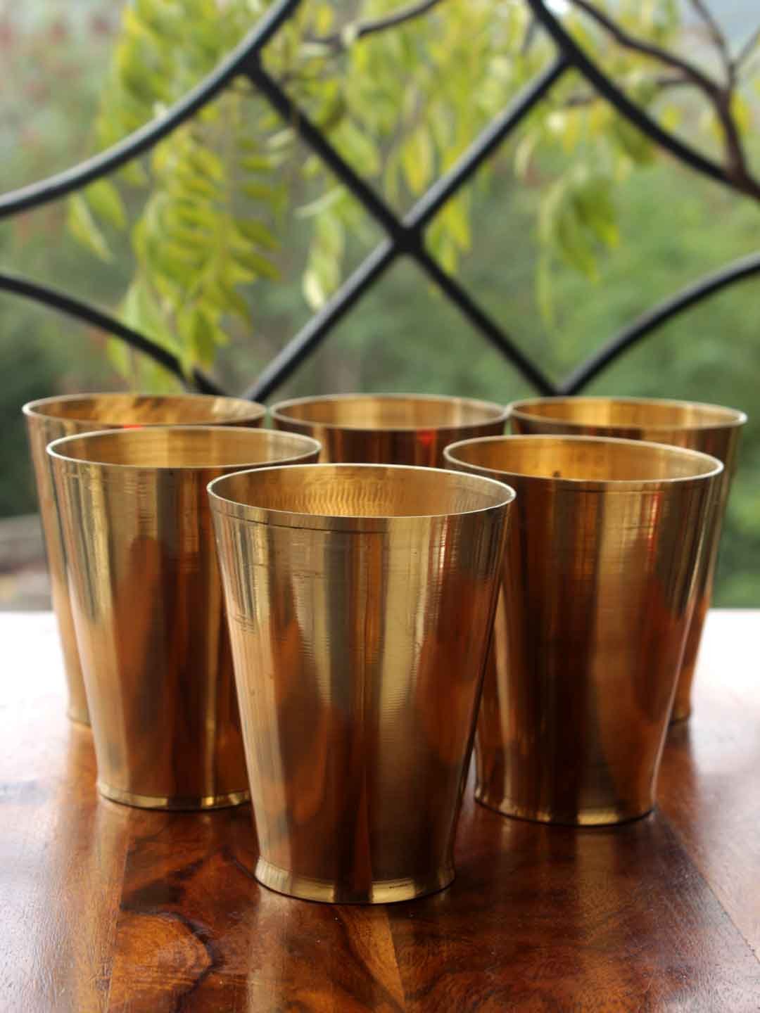 Brass-tumbler-set-of-6-at-Shilphaat Brass-tumbler-set-of-6-at-Shilphaat