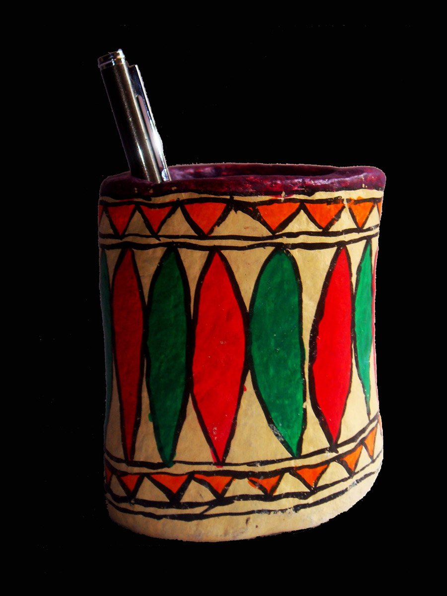 Paper mache pen stand Paper mache pen stand