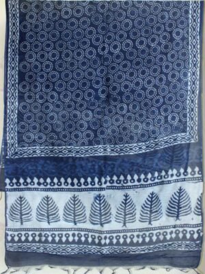 Dabu-print-indigo-chanderi-dupatta