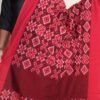 Dark-red-mercerized-cotton-ikat-dupatta