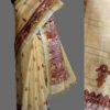 Ecru-and-geru-red-madhunai-linen-sari