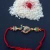 Enamelled-metallic-peacock-rakhi