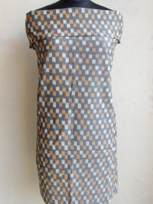 Gray-ikat-mercerized-cotton-kurta-fabric