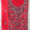 Green-and-bright-red-kanthawork-cotton-ladies-kurta-fabric