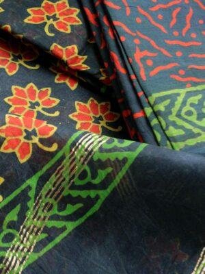 Green-and-yellow-bagru-printed-chanderi-3-pc-ladies-suit