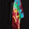 Multicolor,maroon border, Shibori-Laheriya, PolySilk dupatta