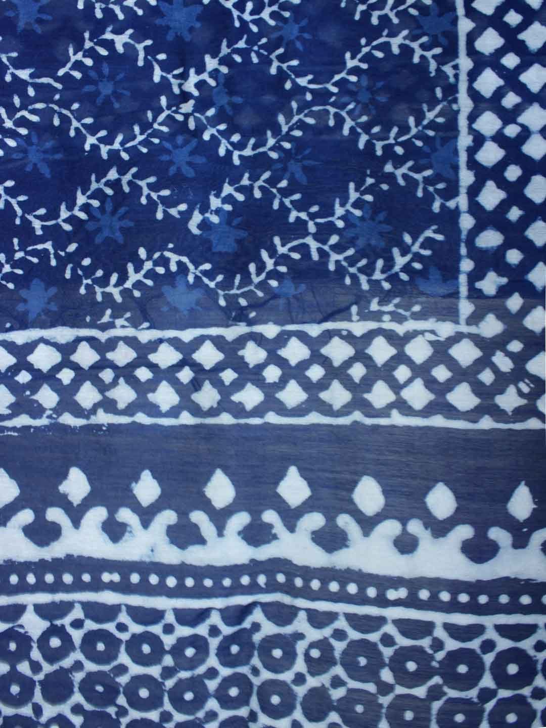 Indigo-dabu-block-print-silk-shawl Indigo-dabu-block-print-silk-shawl