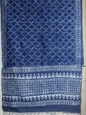 Indigo-dabu-block-printed-chanderi-dupatta