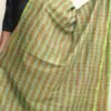 Leaf-green-block-printed-kanthawork-silk-dupatta