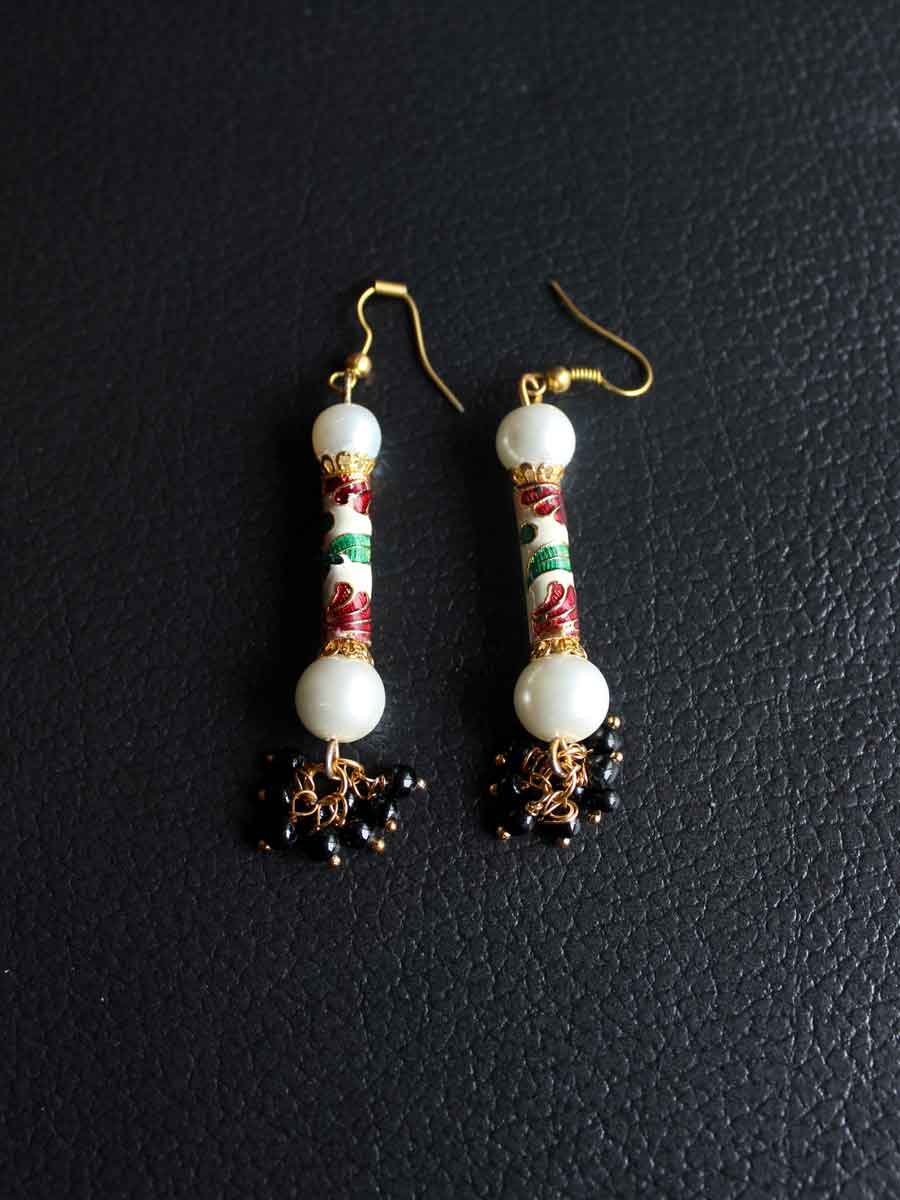 Long-white-meenakari-earrings Long-white-meenakari-earrings