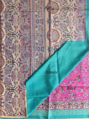 Madhubani-on-purple-tasar-muga-silk-saree