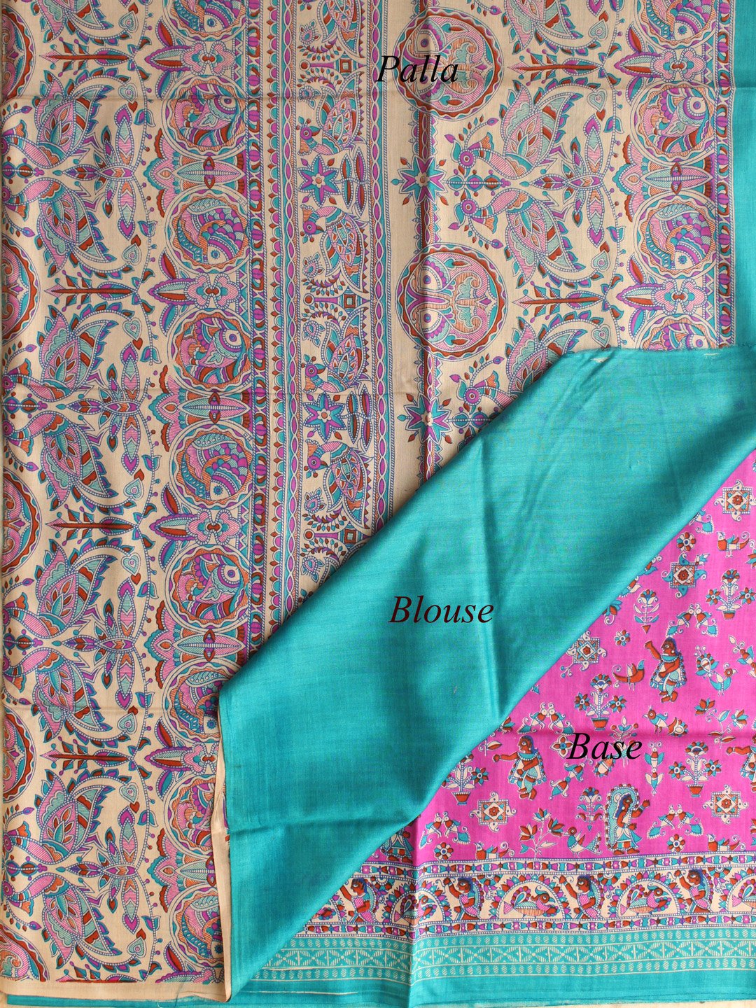 Madhubani-on-purple-tasar-muga-silk-saree Madhubani-on-purple-tasar-muga-silk-saree