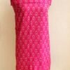 Magenta-mercerized-cotton-ikat-kurta-fabric