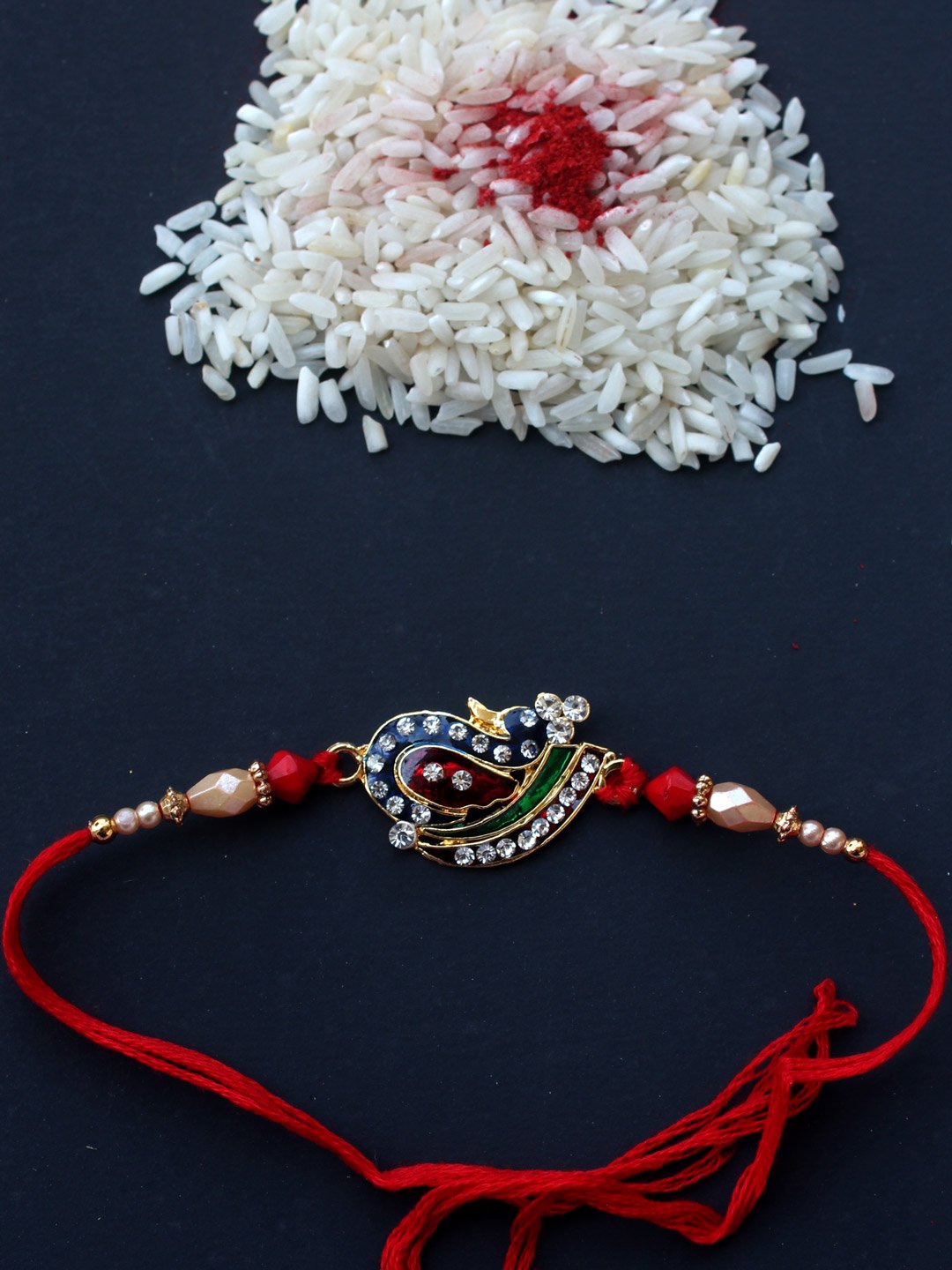 Metallick-peacock-with-crystals-rakhi Metallick-peacock-with-crystals-rakhi