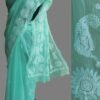 Mint-green-georgette-chikankari-saree