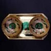 Moradabad-Golden-tray-two-bowls-serving-set
