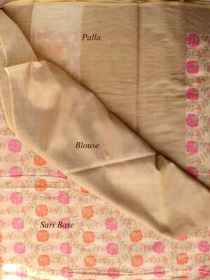 Off-white-banarasi-kora-silk-sari