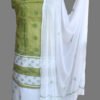 Olive-green-and-white-chikankari-cotton-dress-material
