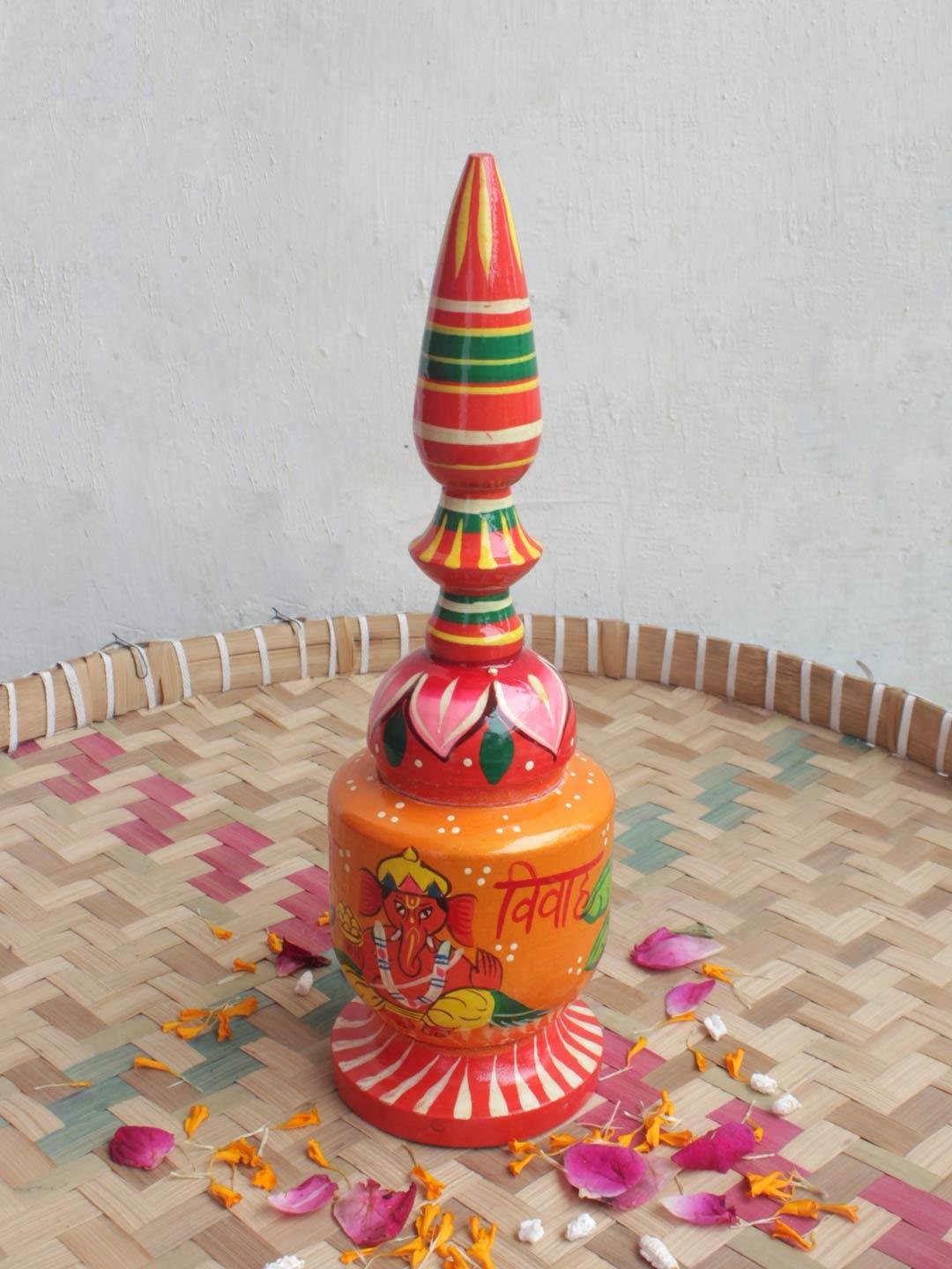 Orange-base-long-wooden-sindur-dani Orange-base-long-wooden-sindur-dani Shilphaat