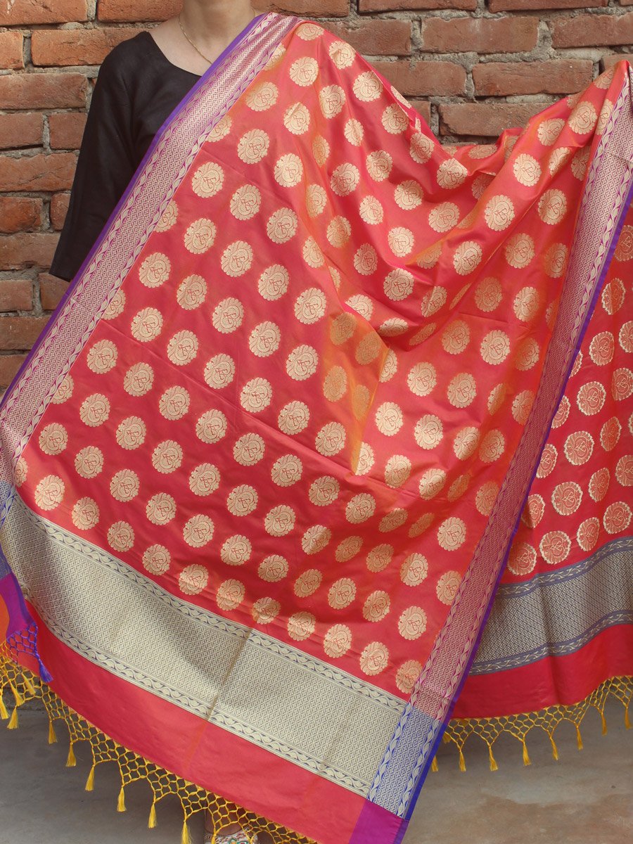 Orange-imitation-katan-banarasi-dupatta Orange-imitation-katan-banarasi-dupatta