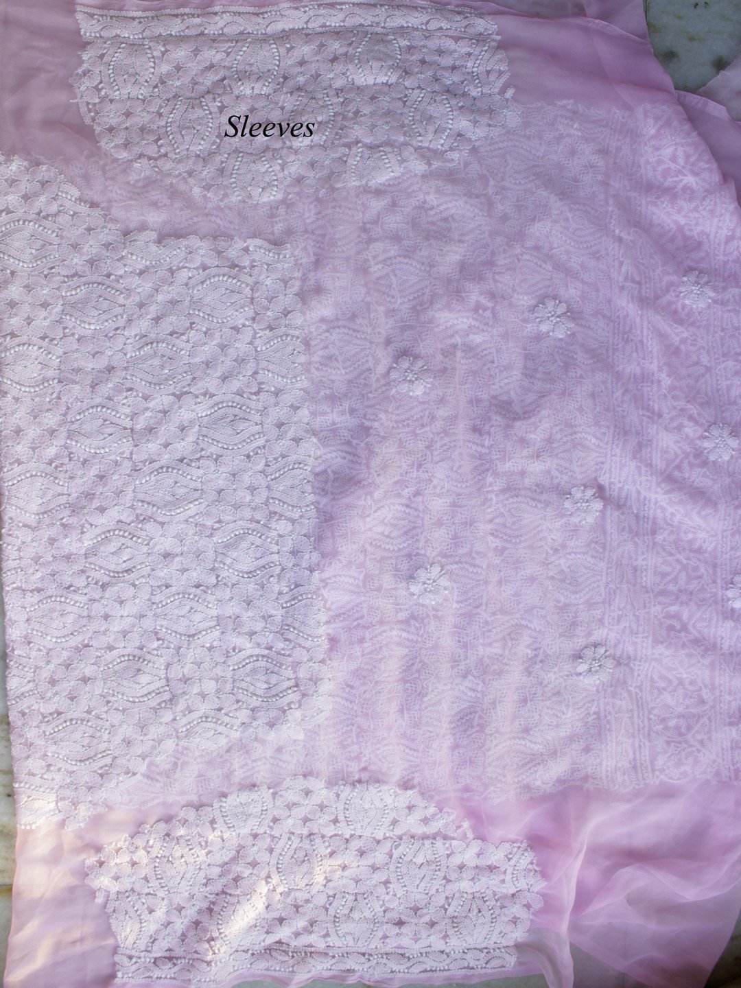 Pastel-pink-georgette-chikankari-embroidered-unstitched-kurta- Pastel-pink-georgette-chikankari-embroidered-unstitched-kurta