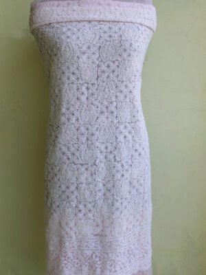 Pastel-pink-georgette-chikankari-kurta-fabric