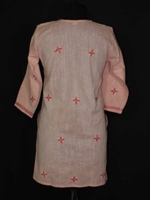 Peach-lucknow-chikankari-cotton-ladies-kurta-Shilphaat