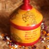 Peacock-ganesha-vishnu-shlok-on-yellow-wooden-sindoor-box