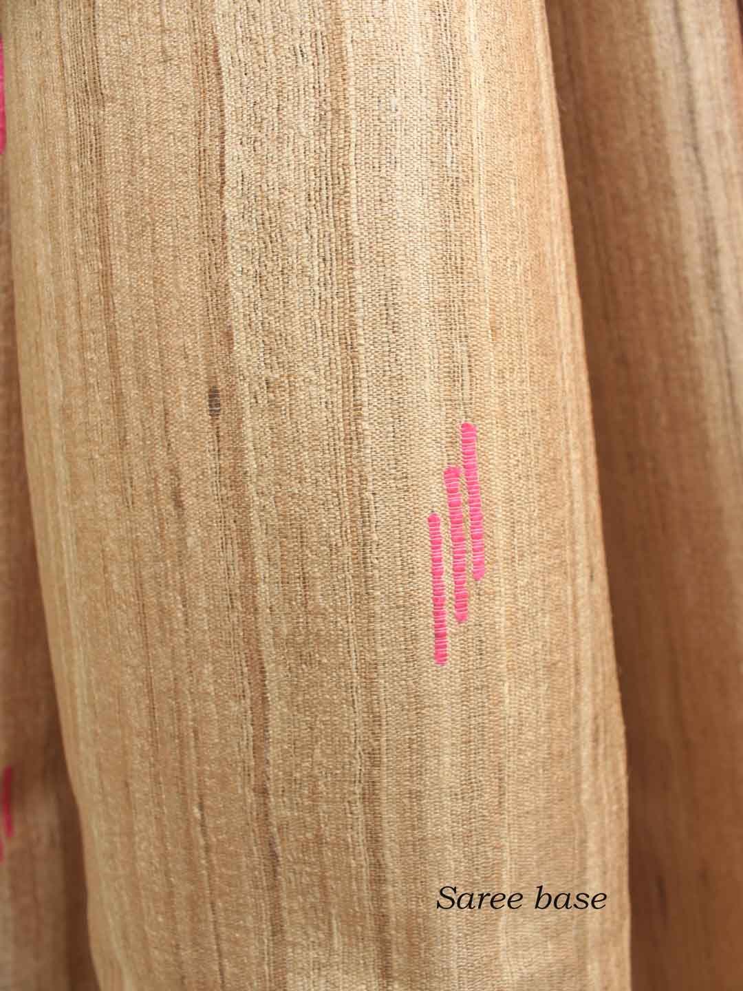 Pink-and-beige-bhagalpuri-raw-silk-saree Pink-and-beige-bhagalpuri-raw-silk-saree