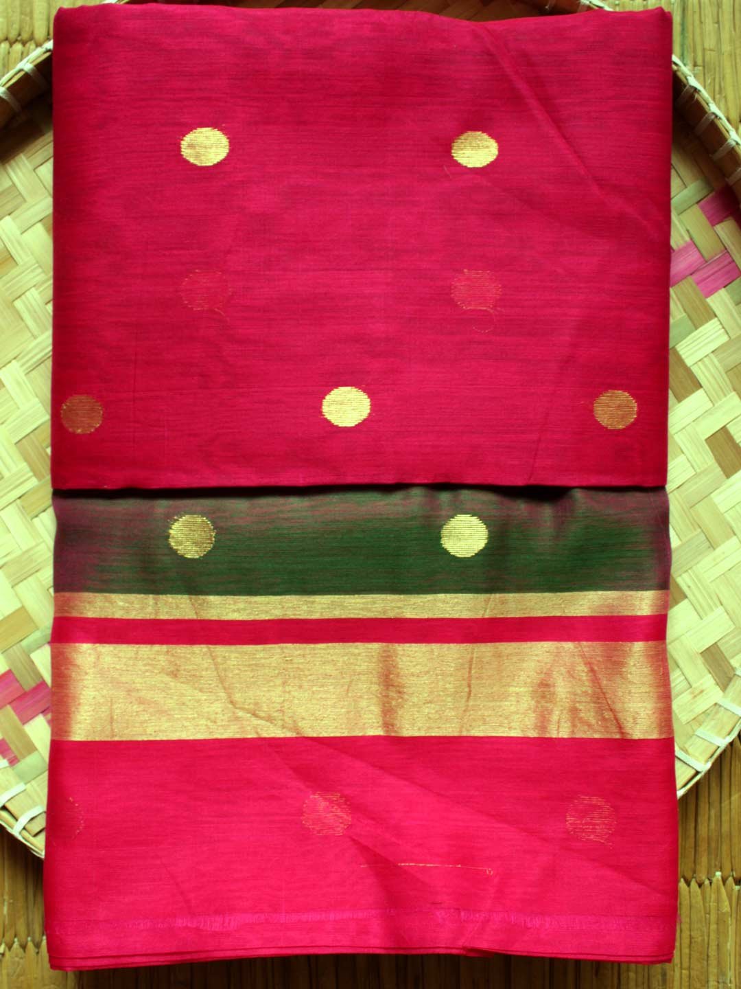 Pink-and-green-pure-zari-chanderi-silk-sari Pink-and-green-pure-zari-chanderi-silk-sari