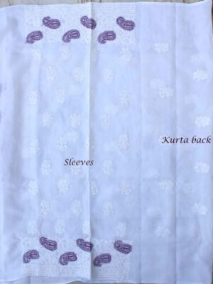 Purple-and-white-chikankari embroidered-cotton-suit