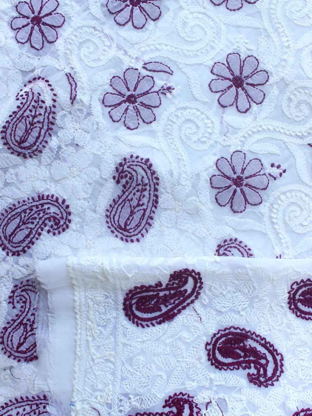 Purple-and-white-cotton-chikankari-salwar-suit Purple-and-white-cotton-chikankari-salwar-suit