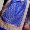 Purple-border,-blue-banarasi-dupatta
