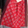 Red-and-gray-fine-ikkat-cotton-dupatta