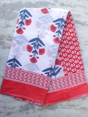 Red,-blue-and-white-sanganeri-printed-mul-cotton-sari-