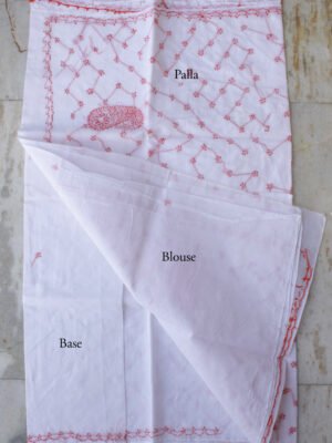 Red-lucknow-embroidery-on-cotton-saree