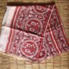 Red-madhubani-Palla-on-Ivory-Bhagalpuri-silk-saree
