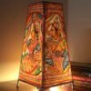 Saraswati-ganesha-handpainted-Leather-table-lamp