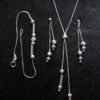 Silver-necklace-earrings-bracelet-set