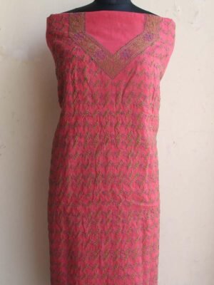 Tomato-red-chikankari-cotton-kurta