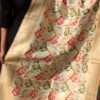 White-art-silk-kimkwab-Banarasi-Dupatta